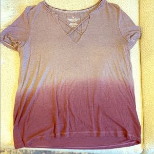 American eagle outfitters short sleeved v neck top